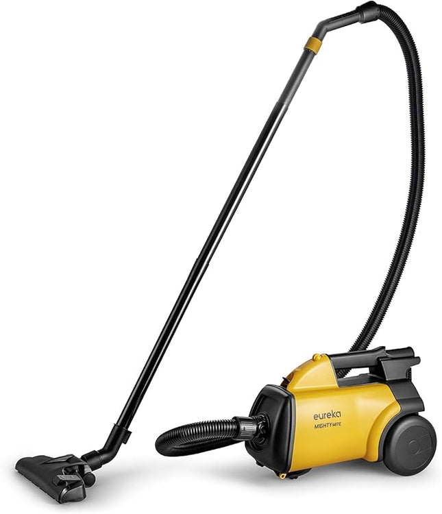 Eureka Mighty Mite 3670G Corded Canister Vacuum Cleaner Bagged for Carpets and Hard floors,Pet,Yellow w/ 2 Dust Bags