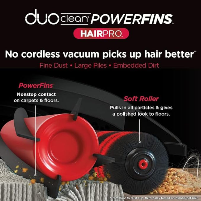 Shark Stratos Cordless Vacuum with Clean Sense IQ and Odour Neutralizer, DuoClean Powerfins HairPro, Includes Duster Crevice Tool & Anti-Allergen Brush, Up to 60 Minute Runtime, Ash Purple, IZ862HC (Refurbished)