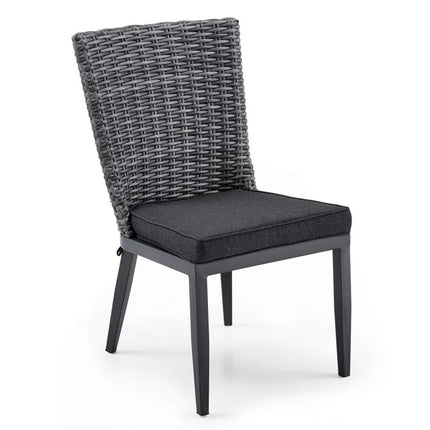 Hometrends Asteri 7 Piece Dining Set, Outdoor Patio Dining Sets,  Grey/Black