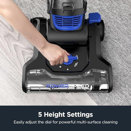 Eureka Powerful Bagless Upright Vacuum Cleaners for Home Pets, Lightweight Household Vacuum Cleaner for Carpet and Hard Floor, PowerSpeed NEU280C with Pet Turbo Brush, Blue