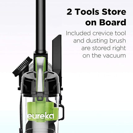 Eureka Powerful Bagless Upright Vacuum Cleaners Compact for Home Pets, Airspeed Ultra Lightweight Household Vacuum Cleaner for Carpet and Hard Floor, NEU100C, Lime Green