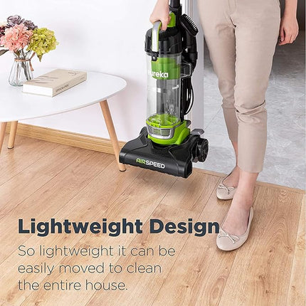 Eureka Powerful Bagless Upright Vacuum Cleaners Compact for Home Pets, Airspeed Ultra Lightweight Household Vacuum Cleaner for Carpet and Hard Floor, NEU100C, Lime Green