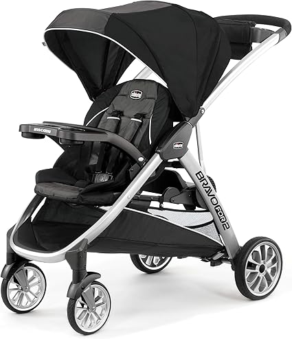 Chicco BravoFor2 Double Stroller Stand/Sit, Iron