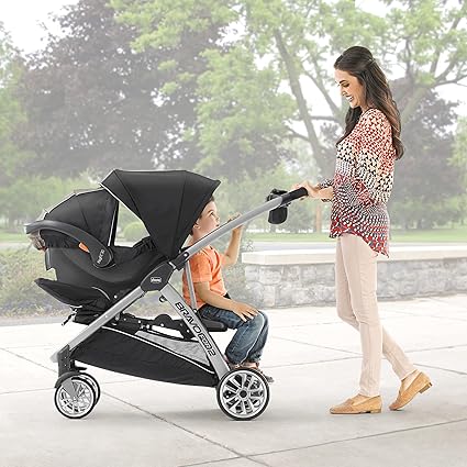 Chicco BravoFor2 Double Stroller Stand/Sit, Iron