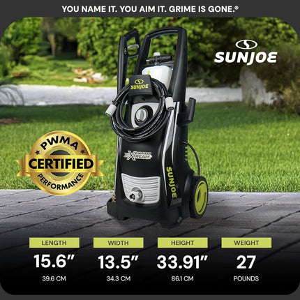 Sun Joe SPX3000-XT 2200 Max PSI 1.65 GPM 13 Amp Xtream Clean Electric Pressure Washer