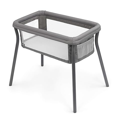 Chicco LullaGo® Anywhere Portable Bassinet, Lightweight, Space-Saving Baby Bassinet with Waterproof Mattress and Fitted Sheet, Travel Crib for Baby Includes Carry Bag
