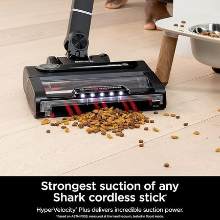 Shark Stratos Cordless Vacuum with Clean Sense IQ and Odour Neutralizer, DuoClean Powerfins HairPro, Includes Duster Crevice Tool & Anti-Allergen Brush, Up to 60 Minute Runtime, Ash Purple, IZ862HC (Refurbished)