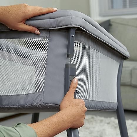Chicco LullaGo® Anywhere Portable Bassinet, Lightweight, Space-Saving Baby Bassinet with Waterproof Mattress and Fitted Sheet, Travel Crib for Baby Includes Carry Bag