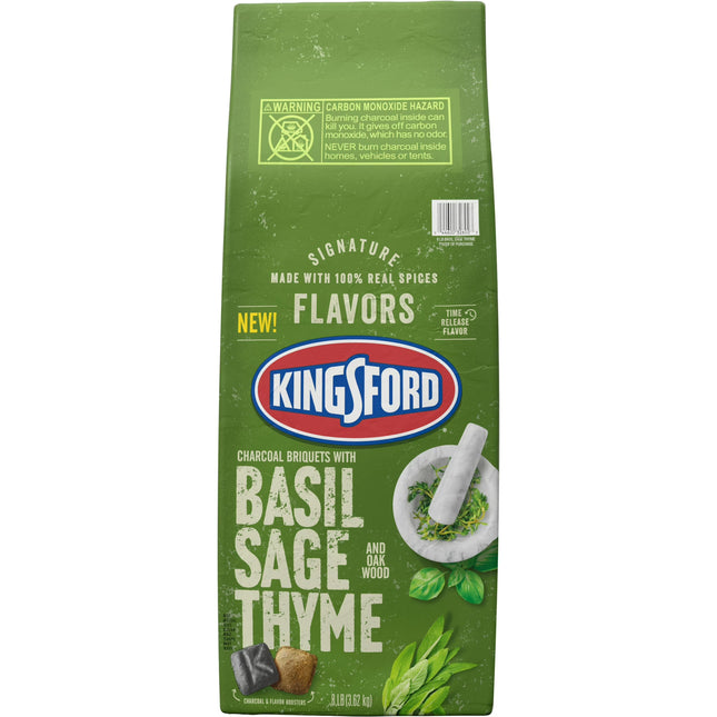 Kingsford 12 lbs. BBQ Smoker Charcoal Briquettes with Basil Sage Thyme and Oak Wood