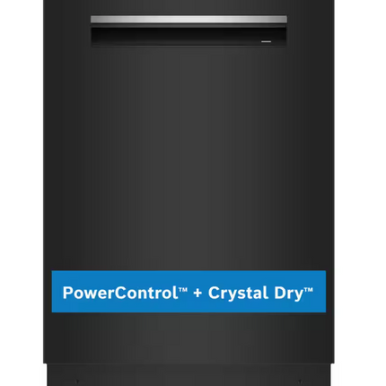 Bosch 800 Series 24 in. Black Top Control Tall Tub Pocket Handle Dishwasher with Stainless Steel Tub, 42 dBA, SHP78CM6N  Black Noir