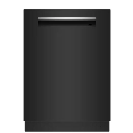 Bosch 800 Series 24 in. Black Top Control Tall Tub Pocket Handle Dishwasher with Stainless Steel Tub, 42 dBA, SHP78CM6N  Black Noir